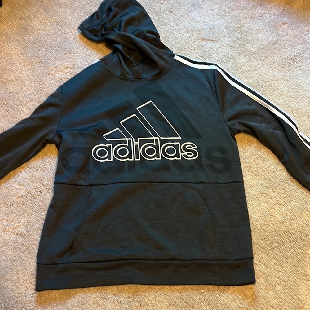 Black boys Adidas hoodie XL
